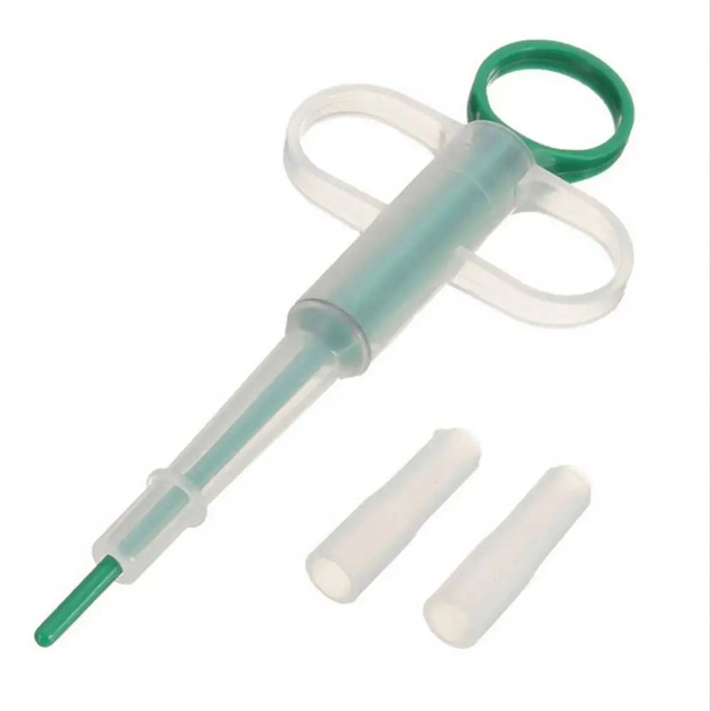 Dispozitiv pentru administrarea pastilelor și medicamentelor la câini și pisici – Injector pentru pastile și seringă de alimentare.