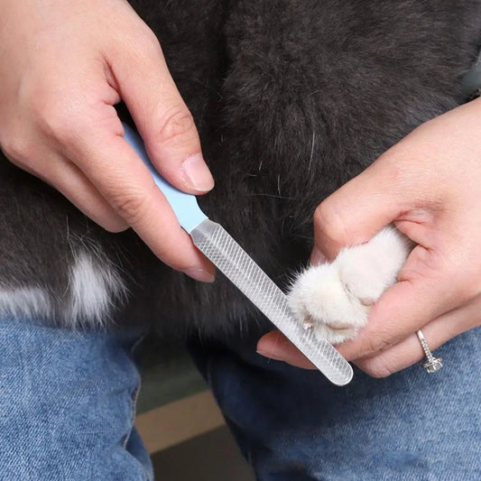 Pilă de unghii din oțel pentru animale – Pentru îngrijirea ghearelor câinilor și pisicilor, compactă și ușor de folosit.