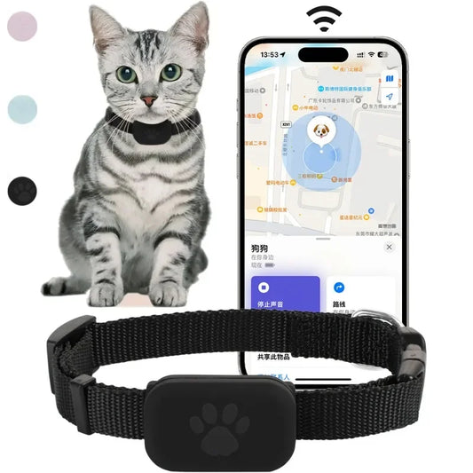 Tracker GPS Bluetooth pentru animale – Localizator anti-pierdere pentru câini și pisici, cu alertă de mișcare.